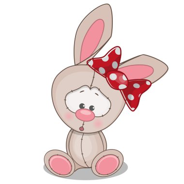 Sevimli tavşan izole