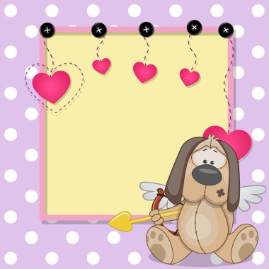 Aşk tanrısı köpek çerçeve ile