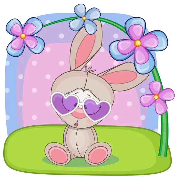 Mignon lapin rose — Image vectorielle