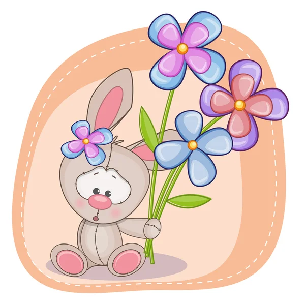 Cute cartoon rabbit — Stock Vector