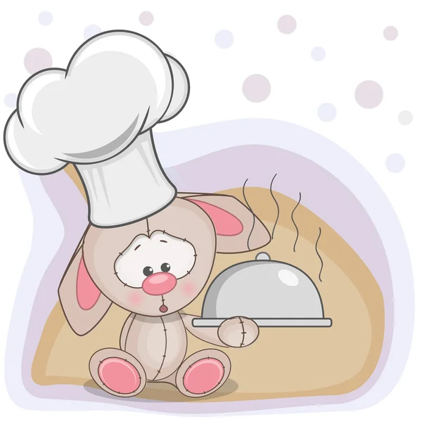 Cute Cook Rabbit — Stock Vector