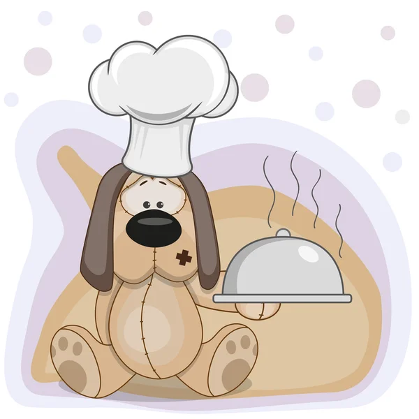 Yemek köpek şapkalı — Stok Vektör