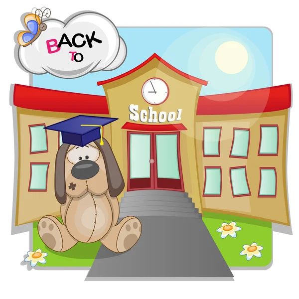 Hund und Schule — Stockvektor