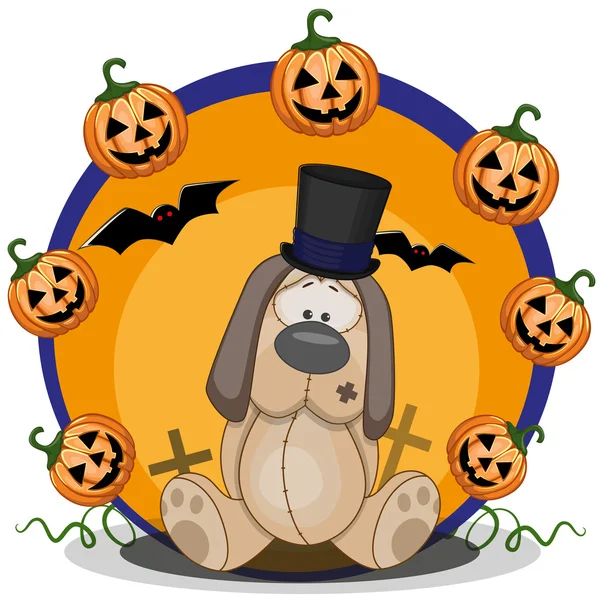 Halloween Perros con calabaza — Archivo Imágenes Vectoriales