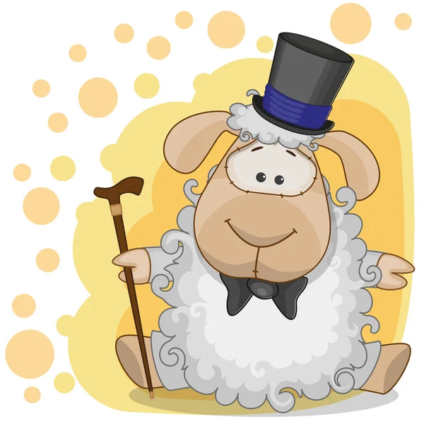 Sheep in a hat — Stock Vector