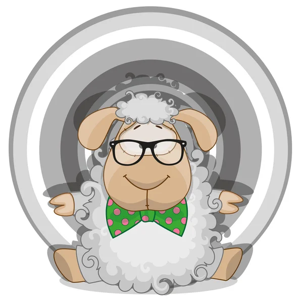 Hipster Sheep — Stock Vector