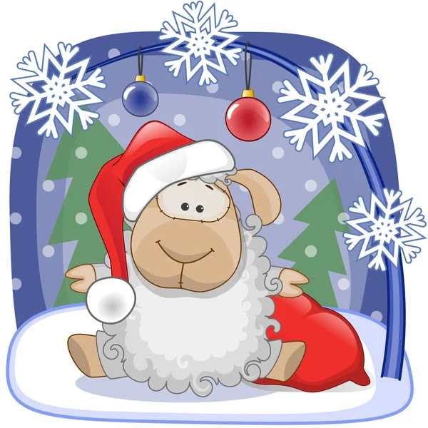 Noël Santa Sheep — Image vectorielle
