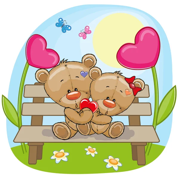 Amantes bonitos Ursos —  Vetores de Stock