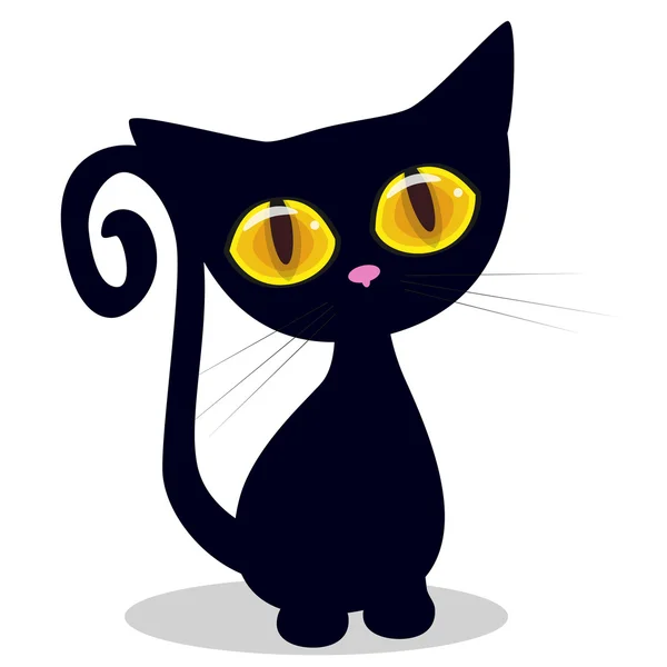 Lindo gato aislado — Vector de stock