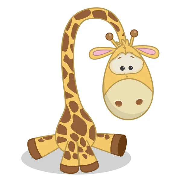 Carino giraffa isolato — Vettoriale Stock