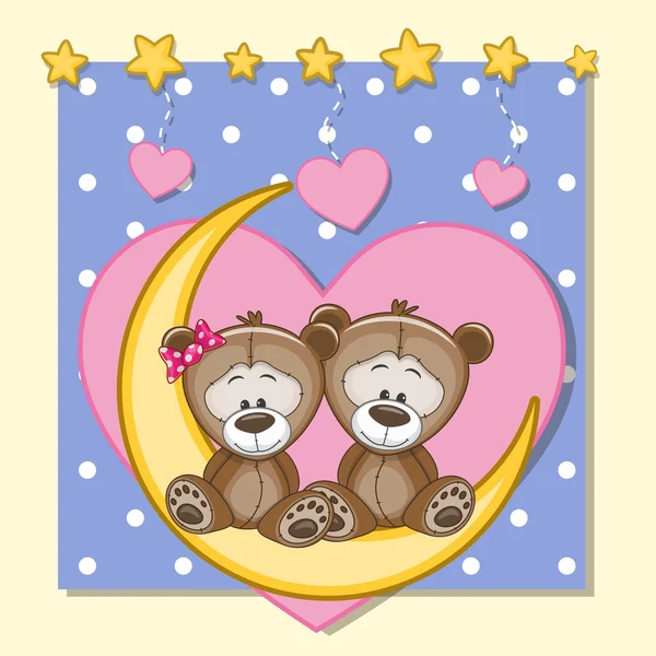 Amantes de los osos de peluche — Archivo Imágenes Vectoriales