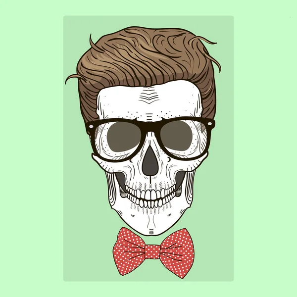 Ilustração de moda do homem do crânio —  Vetores de Stock