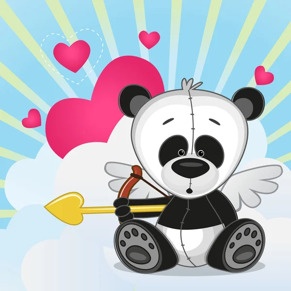 Panda de Cupido — Archivo Imágenes Vectoriales