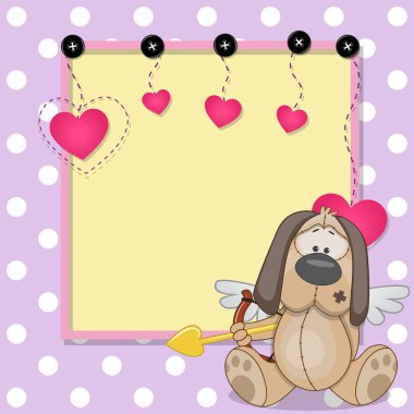 Aşk tanrısı köpek çerçeve ile