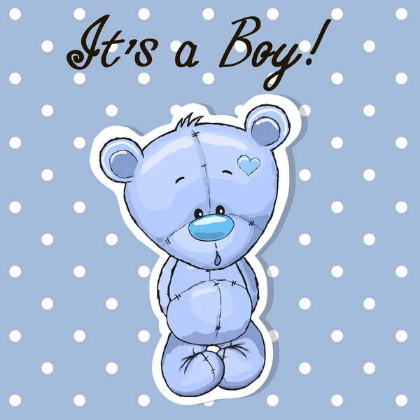 Cute Teddy boy — Stock Vector