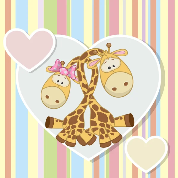 Twee giraffen — Stockvector