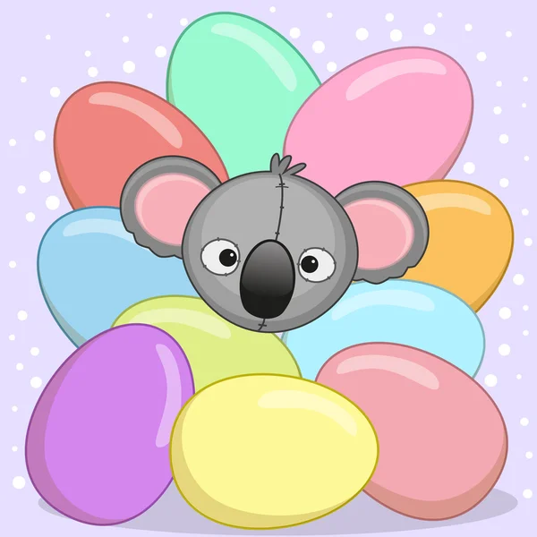 Koala yumurta ile — Stok Vektör