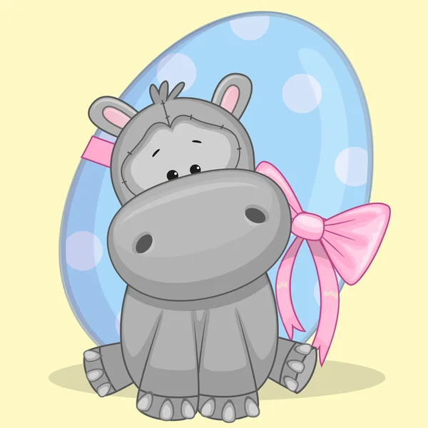 Hippopotame aux œufs — Image vectorielle
