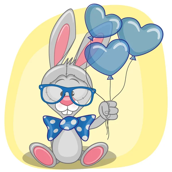 Bunny met ballonnen — Stockvector