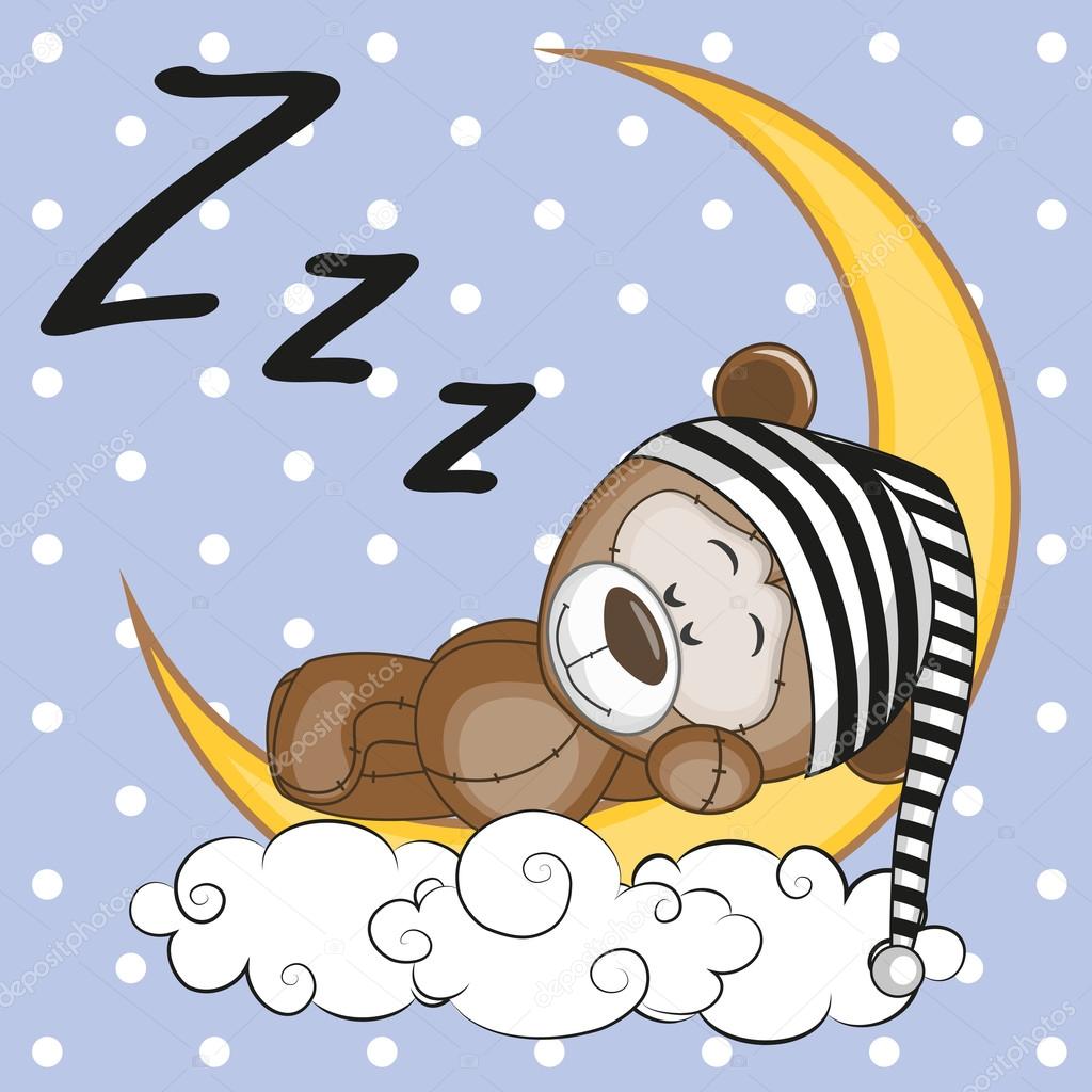 Images Sleeping Teddy Bear Sleeping Teddy Bear — Stock Vector