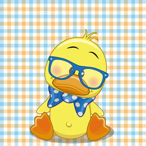 Hipster Duck — Stock Vector