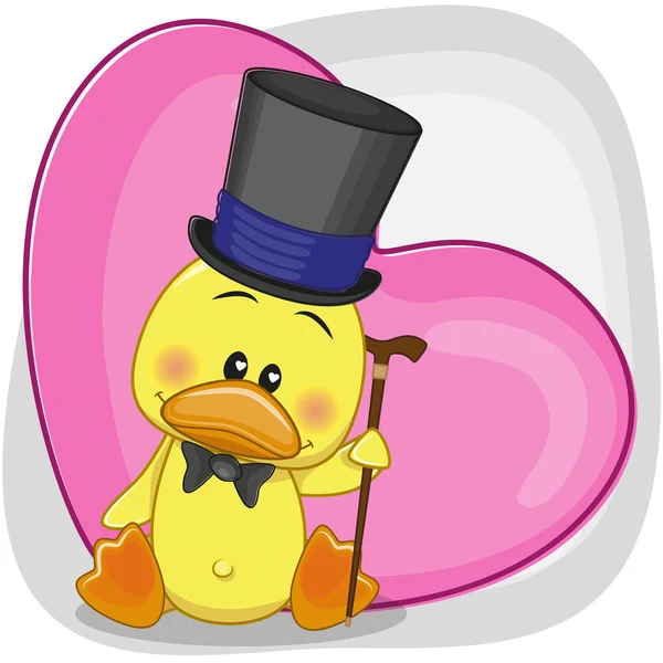 Duck in hat — Stock Vector