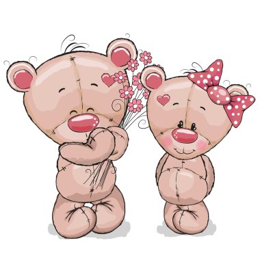 Two Bears clipart