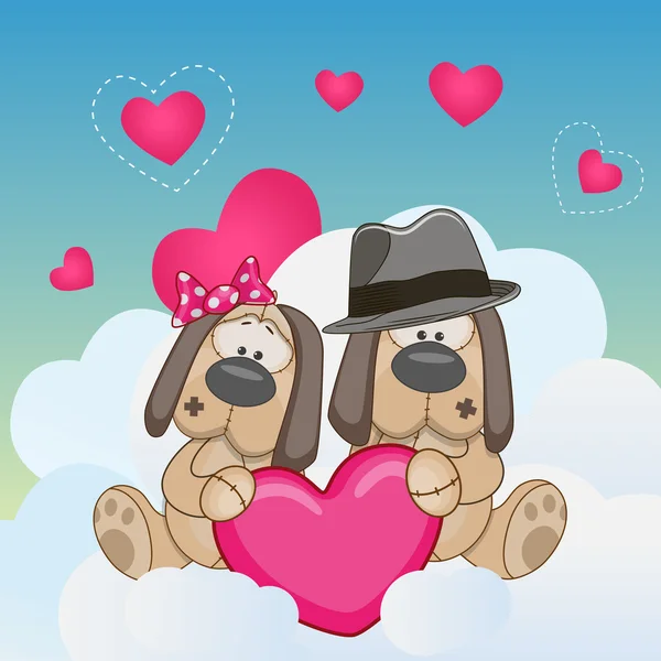Lovers Dogs — Stock Vector