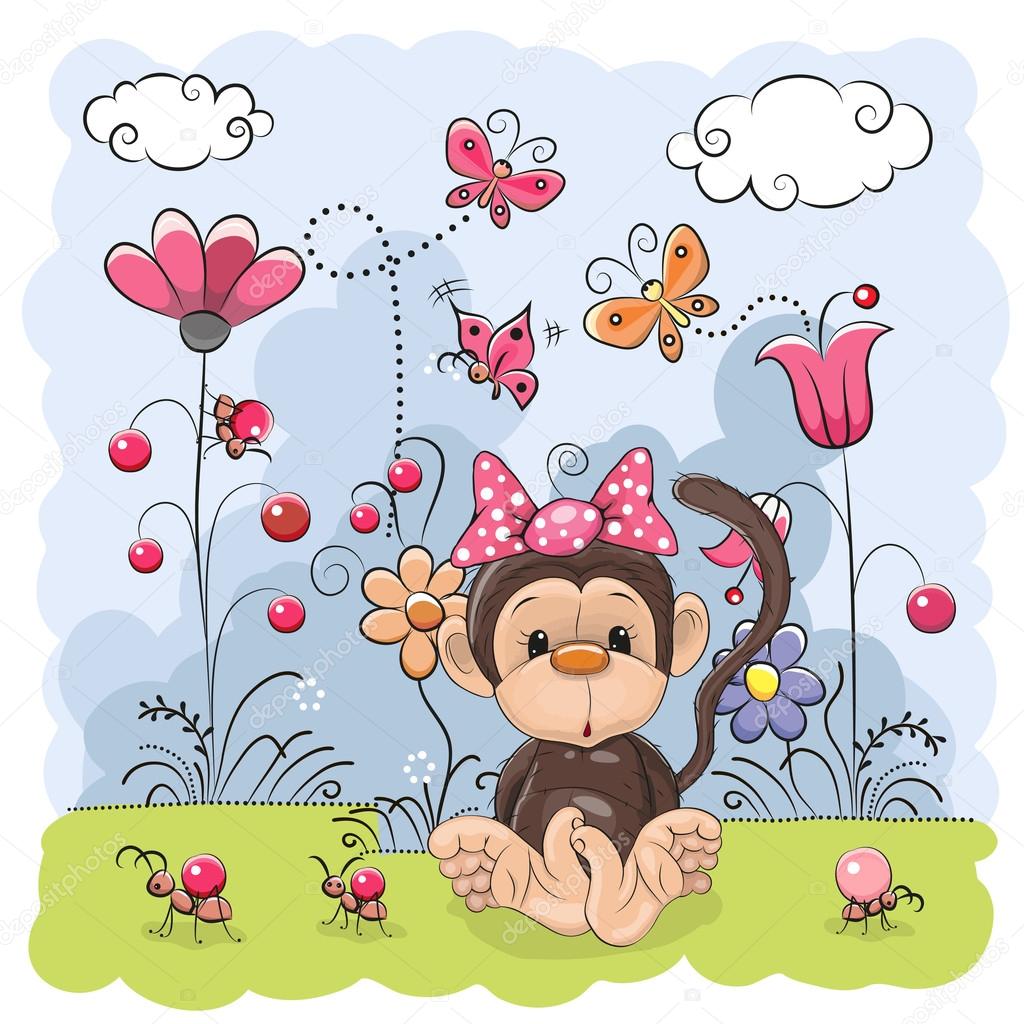 さるイラストストックベクター ロイヤリティフリーさるイラストイラスト Depositphotos