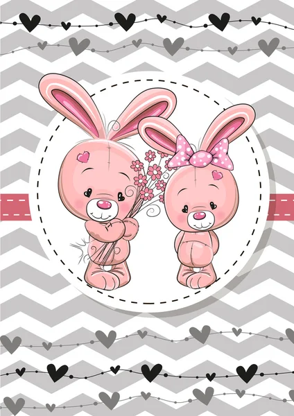 Two Rabbits — Stock Vector