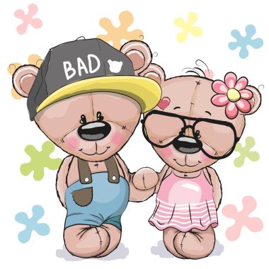 Two bears clipart