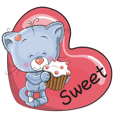 Pasta ile yavru kedi