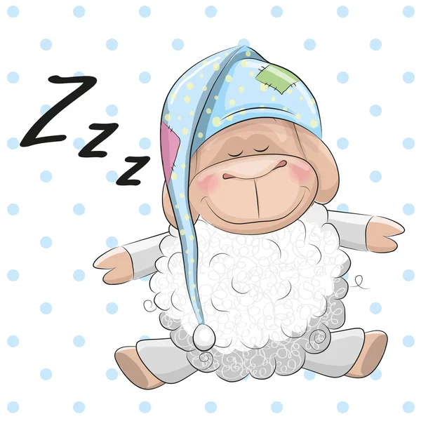 Moutons endormis — Image vectorielle