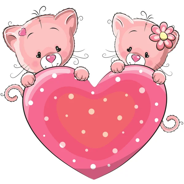 Lovers Cats — Stock Vector