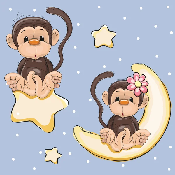 Влюбленные обезьяны — стоковый вектор