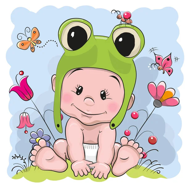 Cute cartoon baby — Stockvector