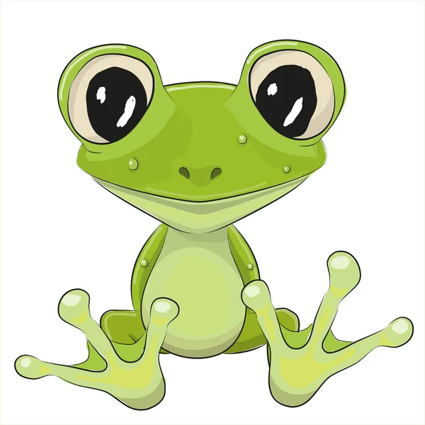 Cartoon Frog — ストックベクタ