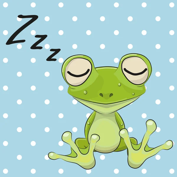 Sleeping Frog — Stock Vector