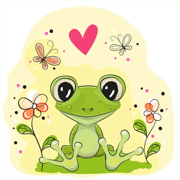 Cartoon Frog — Stock Vector