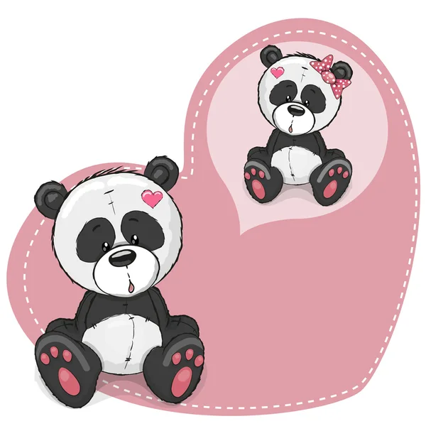 Träumerischer Panda — Stockvektor