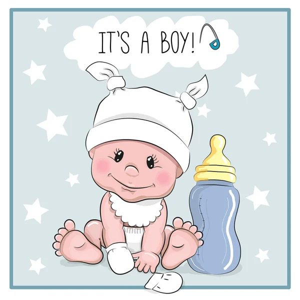 Cute Baby Boy — Stock Vector