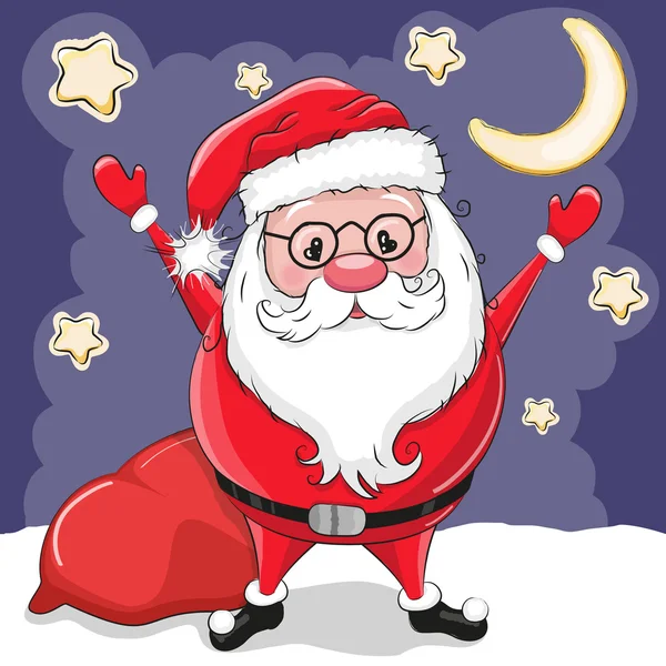Santa with gifts — Stock Vector