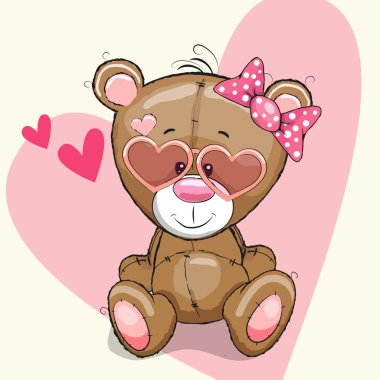 Ayı içinde güneş gözlüğü