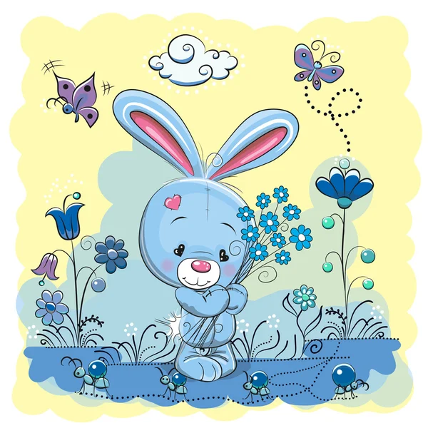 Cute Cartoon Rabbit — Stock Vector