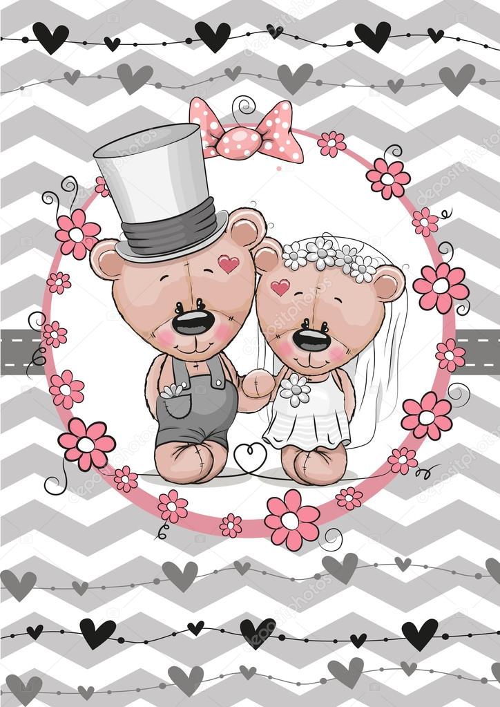 Teddy Bride and Teddy groom