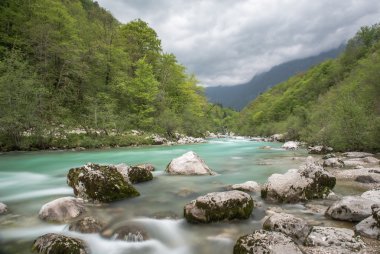 bir şelale Slovenya
