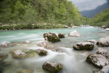 bir şelale Slovenya