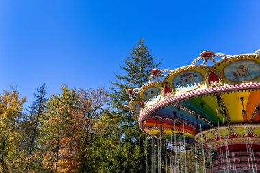 Bir Rollercoaster bir Amerikan Tema Parkı'nda
