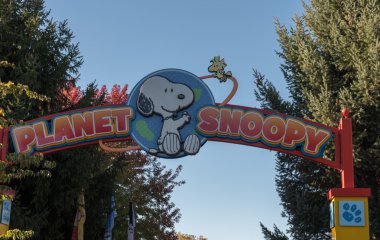 Bir Rollercoaster bir Amerikan Tema Parkı'nda