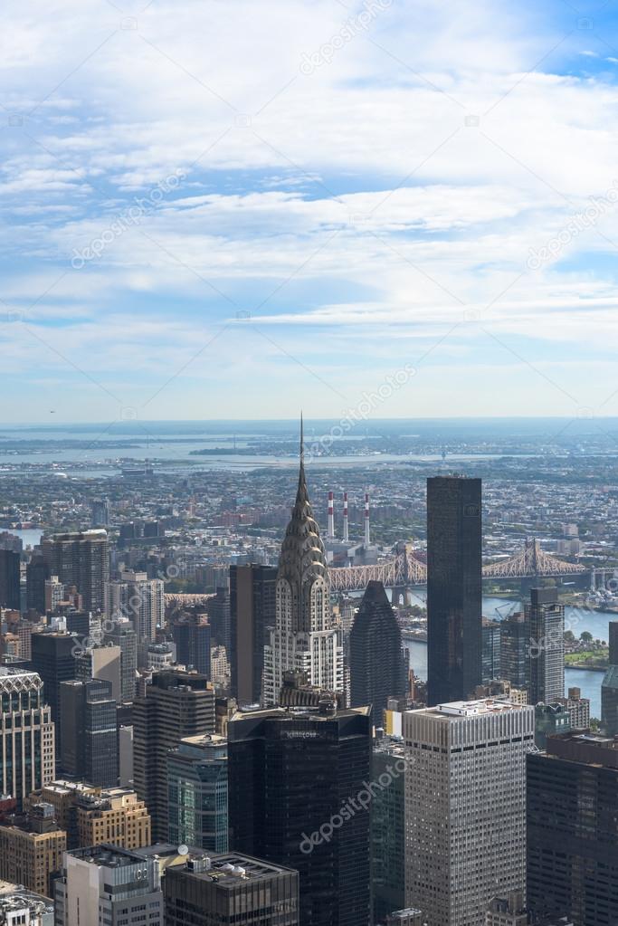 a nice view over new york city